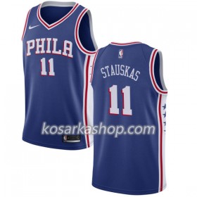 Dres Philadelphia 76ers Nik Stauskas 11 Nike 2017-18 Plava Swingman